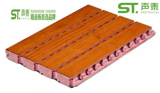 广西会议室槽木吸音板(图1)