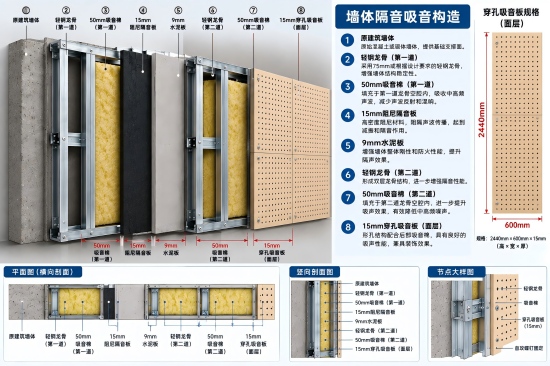 陶铝穿孔吸音板墙面如何安装